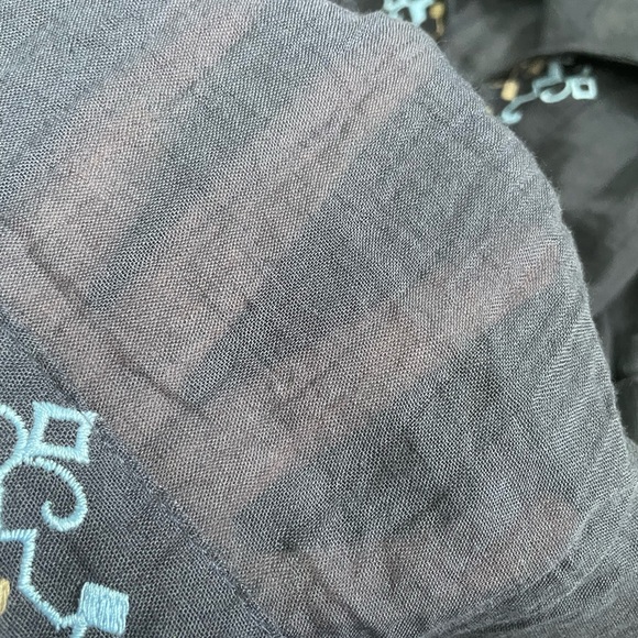 Lovestitch Addyson embroidered tiered sleeveless navy mini dress medium - Picture 9 of 13